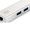 Immagine di LEVELONE USB-0503 - ADATTATORE DI RETE USB GIGABIT+ HUB 3-PORTE USB 3.0