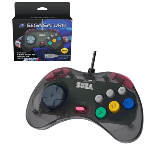 Immagine di Retro-Bit SEGA Saturn USB Pad Grey