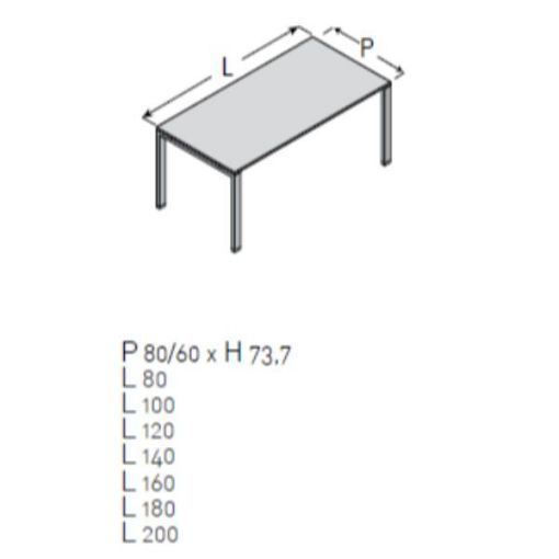 Immagine di SCRIVANIA VISTA ESSENCE ALCENE CON GAMBE A PONTE BIANCO - 120x80