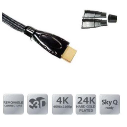 Immagine di Cavo di collegamento HDMI maschio A a HDMI maschio A con connettore apribile