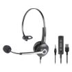 Immagine di HHEADM-UJM  RENOVA CUFFIA MONOAURALE CON MIC. - COMBO USB E JACK 3.5mm + TELECOMANDO