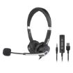 Immagine di HHEADM-UJS RENOVA CUFFIA BI-AURALE CON MIC. COMBO USB + JACK 3.5mm + TELECOMANDO