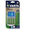 Immagine di Varta Caricabatterie LCD per AA/AAA con 4 Batterie AA 2600 mAh, Adattatore 12V e Cavo USB Inclusi