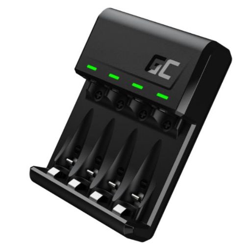 Immagine di Caricabatterie Green Cell GC VitalCharger Ni-MH AA e AAA con porta Micro USB e USB-C