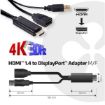 Immagine di Adattatore HDMI  a DISPLAYPORT  maschio/femmina con alim. USB