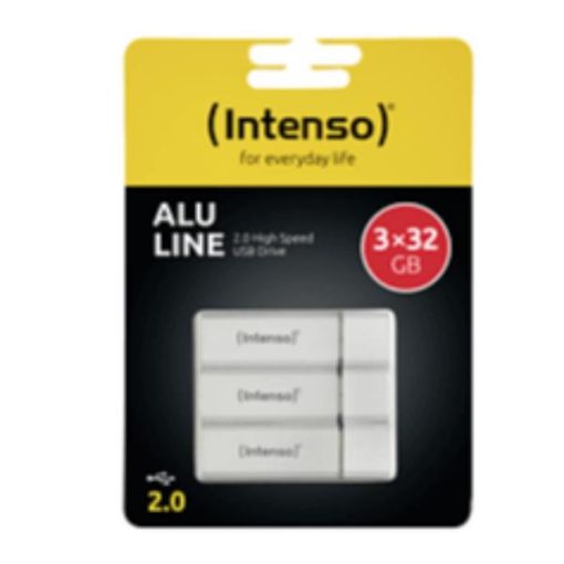 Immagine di Chiavetta USB 2.0 Intenso Alu Line da 32GB. confezione da 3 pz.