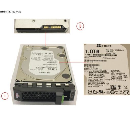 Immagine di HD SATA 6G 1TB 7.2K HOT PL 3.5' BC