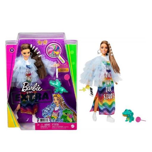 Immagine di BARBIE EXTRA CASTANA PELLICCIA AZZ.