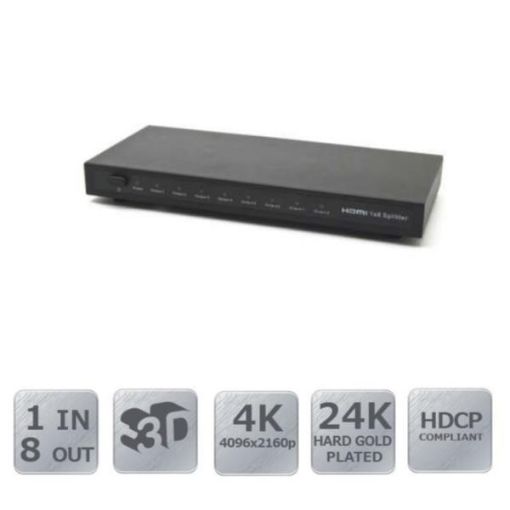 Immagine di Splitter HDMI a 8 uscite compatibile con il segnale 3D e 4K@60Hz