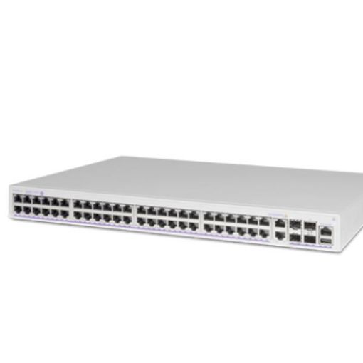 Immagine di OS6360-PH48-IT  fixed 1RU chassis 46 PoE 1G BaseT, 2 PoE 1G/2.5G BaseT, 2 1G* RJ45/SFP+ combo, 2 1G/10G SFP+ uplink/VFL ports. Internal AC PSU (760W budget)