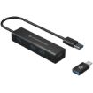 Immagine di HUB USB 3.0 4-PORTE in ALLUMINIO con Adattatore da USB-C a USB-A