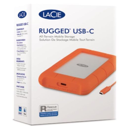 Immagine di 4TB LACIE RUGGED HDD USB-C