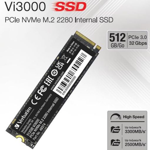 Immagine di Vi3000 Internal PCIe NVMe M.2 SSD 512GB