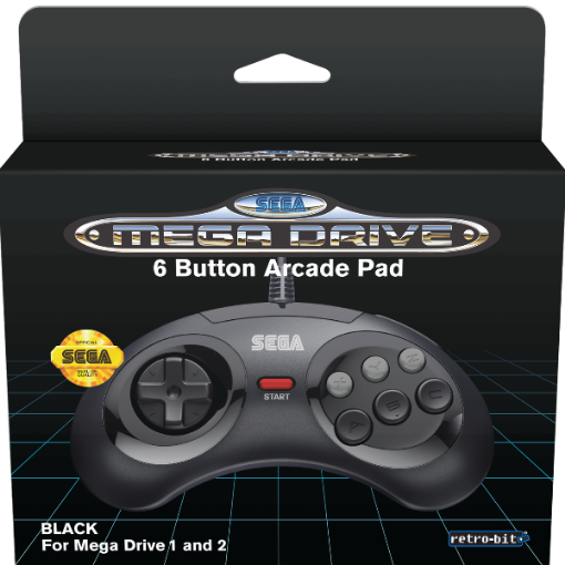 Immagine di Retro-Bit SEGA MD 6-button Pad Black