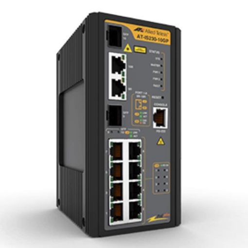 Immagine di Industrial managed PoE+ switch, 8 x 10/100/1000TX PoE+ ports and 2 x 100/1000X SFP combo