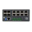 Immagine di LEVELONE IGU-1271 - SWITCH INDUSTRIALE 12-PORTE GIGABIT L3, 4xSFP, DIN-RAIL, -40°C - 75°C