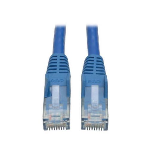 Immagine di Tripplite cavo Ethernet (RJ45 M/M) modellato (UTP) Cat6 Gigabit blu, 0,91 m - N201-003-BL