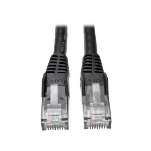 Immagine di Tripplite cavo Ethernet (RJ45 M/M) modellato (UTP) Cat6 Gigabit nero, 0,91 m - N201-003-BK