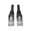 Immagine di Tripplite cavo Ethernet (RJ45 M/M) modellato (UTP) Cat6 Gigabit nero, 1,52 m - N201-005-BK