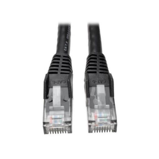 Immagine di Tripplite cavo Ethernet (RJ45 M/M) modellato (UTP) Cat6 Gigabit nero, 1,52 m - N201-005-BK