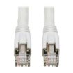 Immagine di Tripplite cavo Ethernet S/FTP schermato certificato Cat8 25G/40G (RJ45 M/M), PoE, bianco, 7,62 m - N272-025-WH