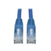 Immagine di Tripplite cavo Ethernet (RJ45 M/M) modellato (UTP) Cat6 Gigabit blu, 4,57 m - N201-015-BL