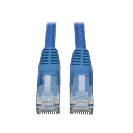 Immagine di Tripplite cavo Ethernet (RJ45 M/M) modellato (UTP) Cat6 Gigabit blu, 4,57 m - N201-015-BL