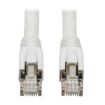 Immagine di Tripplite cavo Ethernet S/FTP schermato certificato Cat8 25G/40G (RJ45 M/M), PoE, bianco, 3,05 m - N272-010-WH