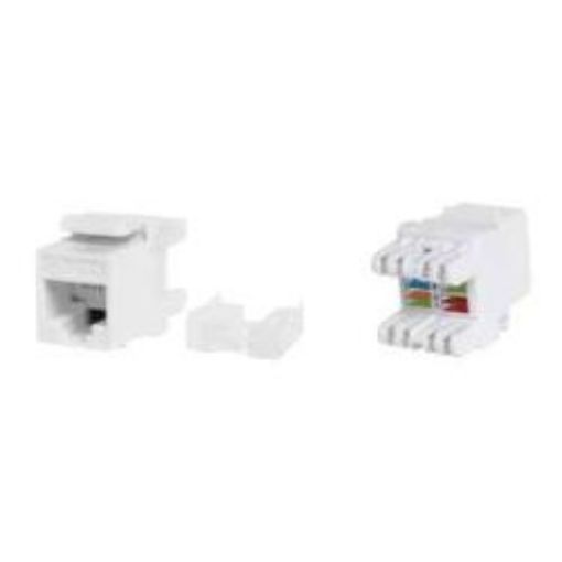 Immagine di PRESA RJ45U CAT.6 180 GRADI BIANCO