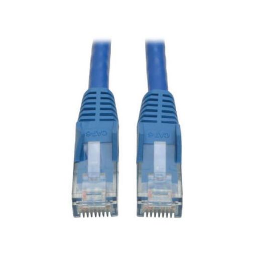 Immagine di Tripplite cavo Ethernet (RJ45 M/M) modellato (UTP) Cat6 Gigabit blu, 1,52 m - N201-005-BL