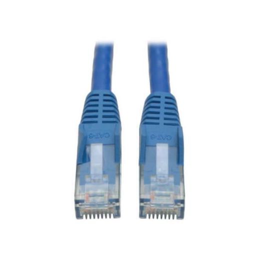 Immagine di Tripplite cavo Ethernet (RJ45 M/M) modellato (UTP) Cat6 Gigabit blu, 3,05 m - N201-010-BL