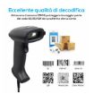 Immagine di Lettore Pistola Barcode Scanner Laser Usb 1D 2D Vultech BC-07