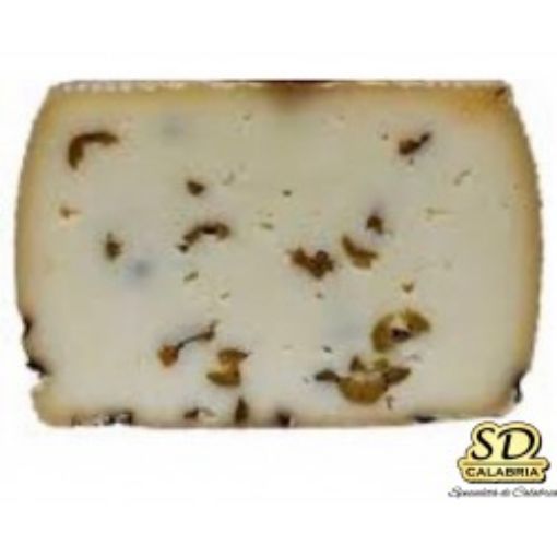 Immagine di Pecorino con olive verdi Forma 500 gr 